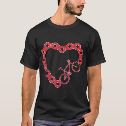 Mountain Bike Cyclist Valentines Day Gifts Bicycle T_Shirt