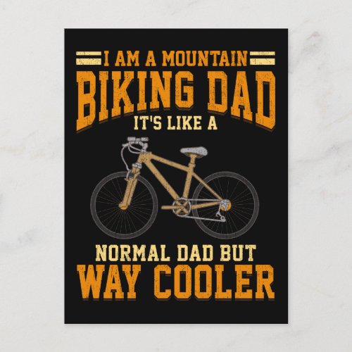 Mountain Bike Dad MTB Cyclist Postcard