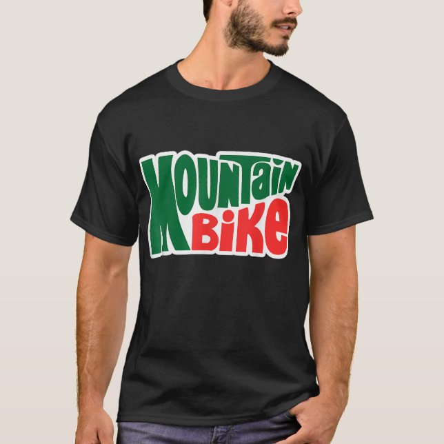 Mountain Bike Dew Style Graphic Outdoor Theme T-Shirt (Front)