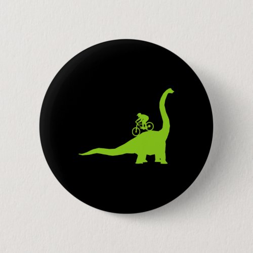 Mountain Bike Dinosaur Mtb Biker Cyclist  Button