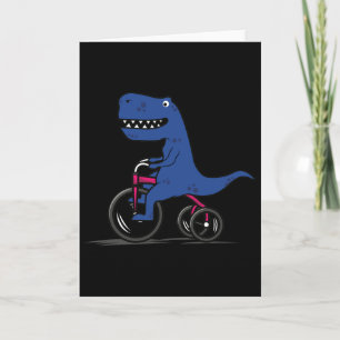 Mountain Bike Dinosaur . Mtb Biking Tee Card