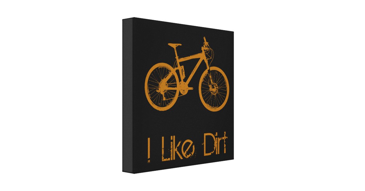 Mountain Bike Dirt Canvas Print | Zazzle