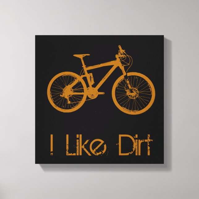 Mountain Bike Dirt Canvas Print (Front)