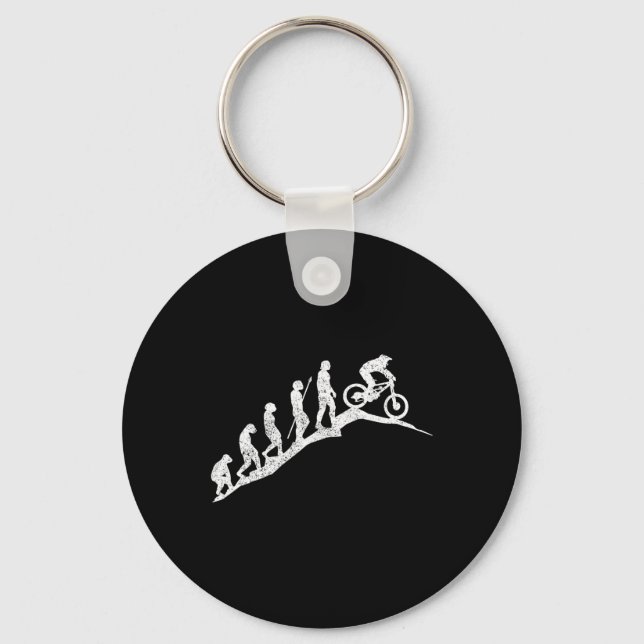 Mountain Bike Downhill Evolution Mtb Biking Funny  Keychain (Front)