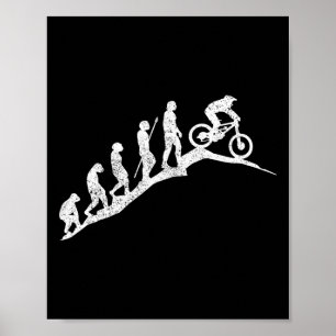 Mountain Bike Downhill Evolution Mtb Biking Funny Poster