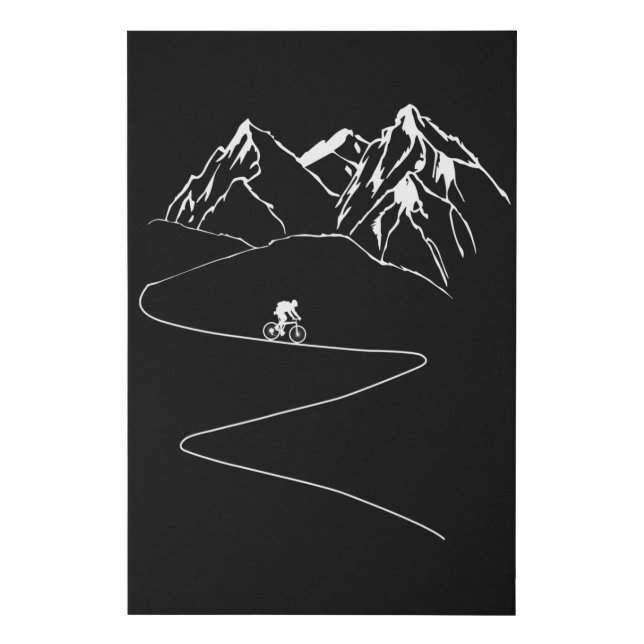 Mountain Bike Downhill MTB Bike Cycling Cyclist Faux Canvas Print (Front)