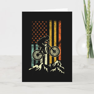 Mountain Bike Downhill Retro Card