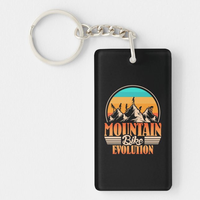 Mountain Bike Evolution Keychain (Front)