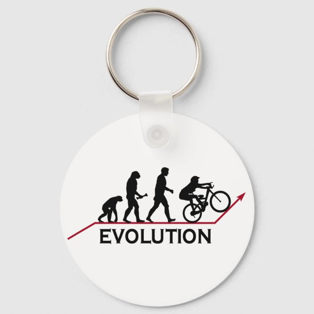 Mountain Bike Evolution Keychain (Front)