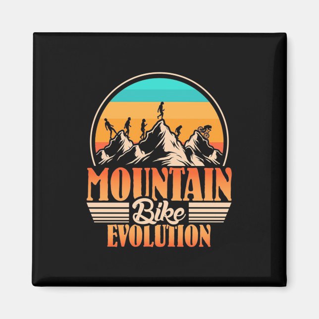 Mountain Bike Evolution Magnet (Front)