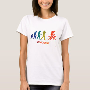 Mountain Bike Evolution Silhouette MTB Design T-Shirt