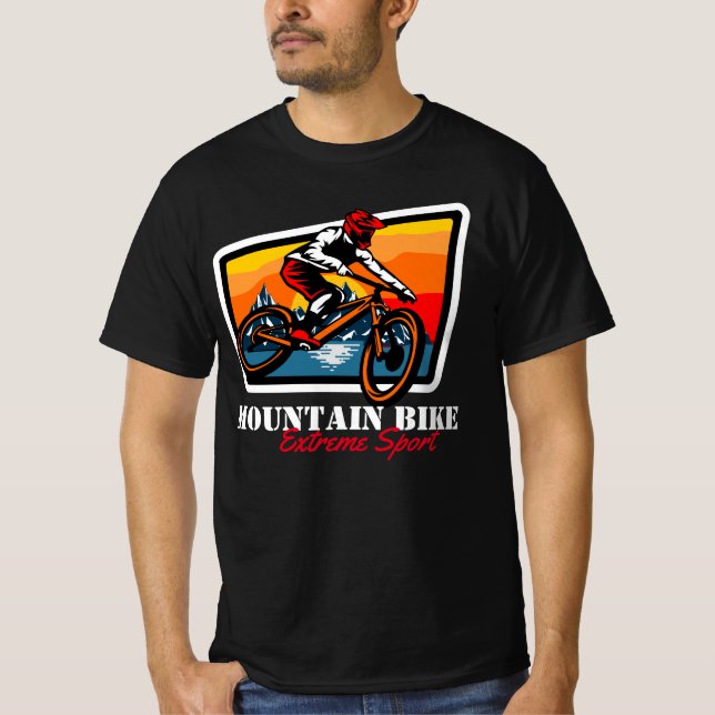 mountain bike extreme sport t shirt (Front)