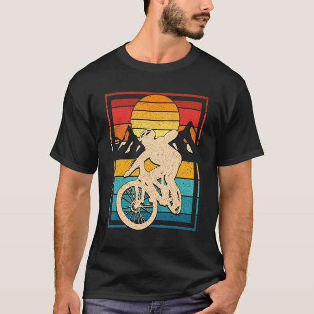 Mountain Bike For Men Women Retro T-Shirt (Front)