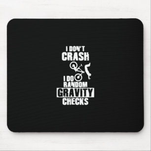 mountain bike funny mtb crash gravity checks mouse pad