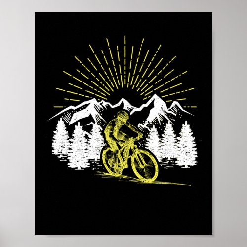 Mountain bike funny MTB cycling cycling Poster