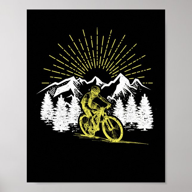Mountain bike funny MTB cycling cycling Poster (Front)
