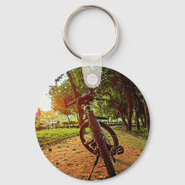 mountain bike gifts keychain (Front)