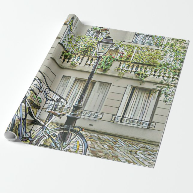 Mountain bike gifts wrapping paper (Unrolled)