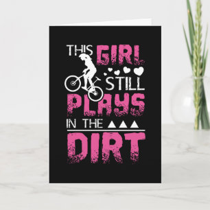 Mountain Bike Girl Card