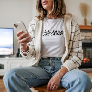 Mountain Bike Girl Irony black Tri-Blend Shirt