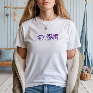 Mountain Bike Girl Irony purple Tri-Blend Shirt