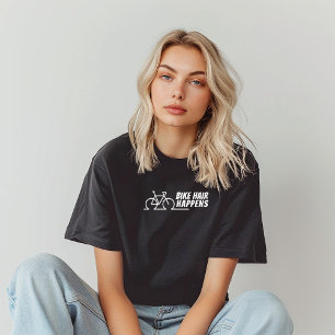 Mountain Bike Girl Irony white black Tri-Blend Shirt