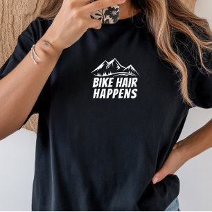 Mountain Bike Girl Irony white Tri-Blend Shirt