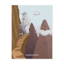 Mountain Bike Goats Postcard