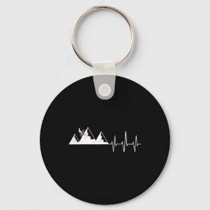 Mountain Bike Heartbeat Outfit Love Cycling Biker Keychain
