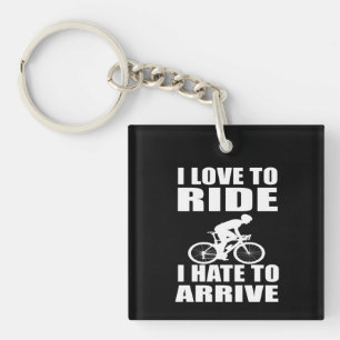Mountain Bike Humor - Biking Quote - Funny Cycling Keychain
