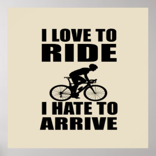 Mountain Bike Humor - Biking Quote - Funny Cycling Poster