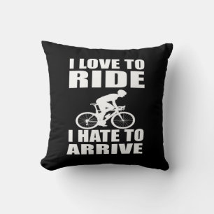 Mountain Bike Humor - Biking Quote - Funny Cycling Throw Pillow