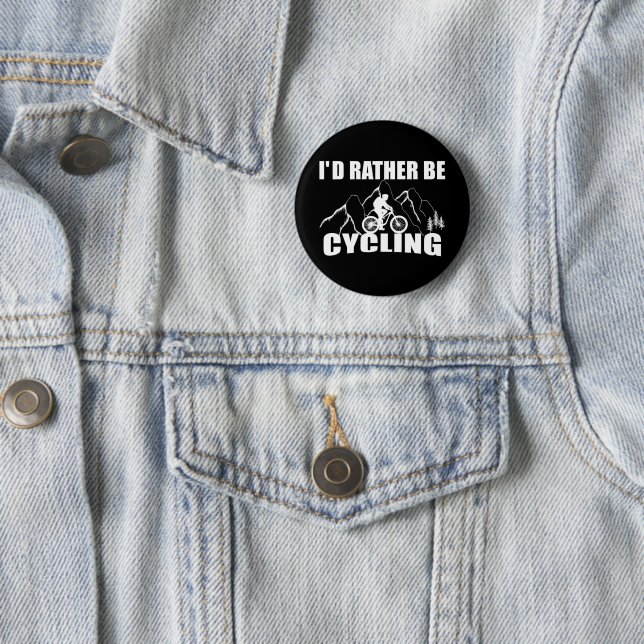Mountain Bike Humor - Funny Cycling Button (In Situ)