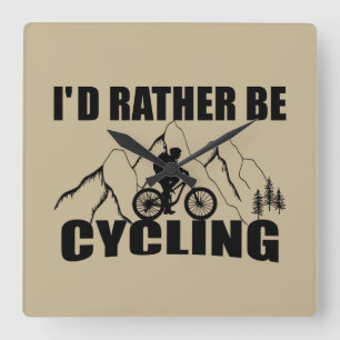 Mountain Bike Humor - Funny Cycling Square Wall Clock