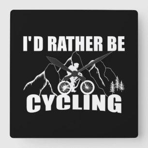 Mountain Bike Humor - Funny Cycling Square Wall Clock