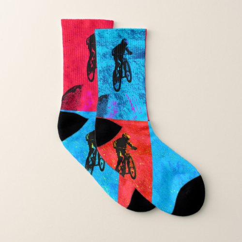 Mountain Bike Jump _ BMX Rider Socks