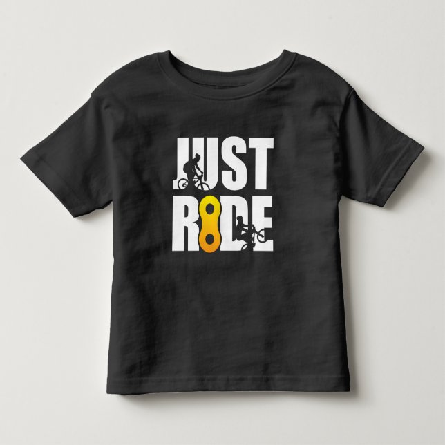 Mountain Bike Just Ride Biking MTB Biker Gift Toddler T-shirt (Front)