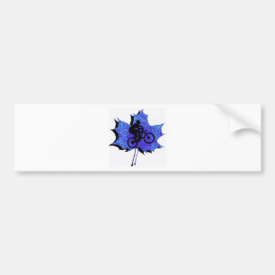 MOUNTAIN BIKE LEAF BUMPER STICKER