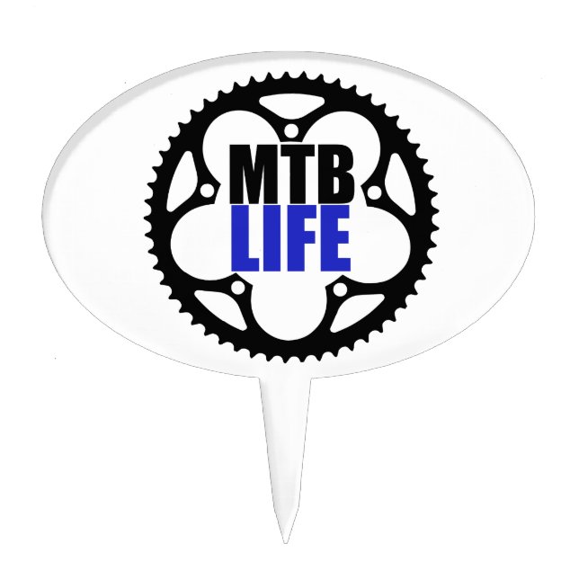 Mountain Bike Life Cake Topper (Front)