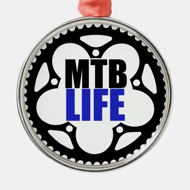 Mountain Bike Life Metal Ornament (Front)