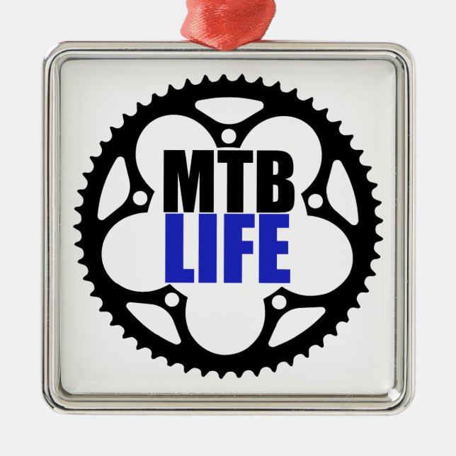 Mountain Bike Life Metal Ornament (Front)