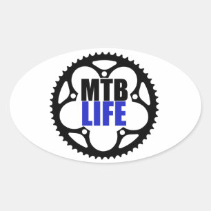 Mountain Bike Life Oval Sticker