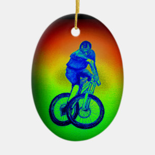 Mountain bike Llandegla mtb bmx Ceramic Ornament