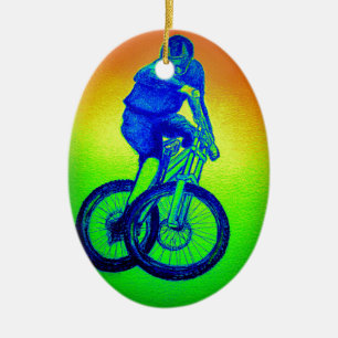 Mountain bike Llandegla mtb bmx Ceramic Ornament