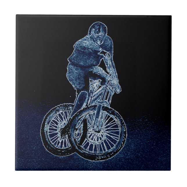 Mountain bike Llandegla mtb bmx Ceramic Tile (Front)