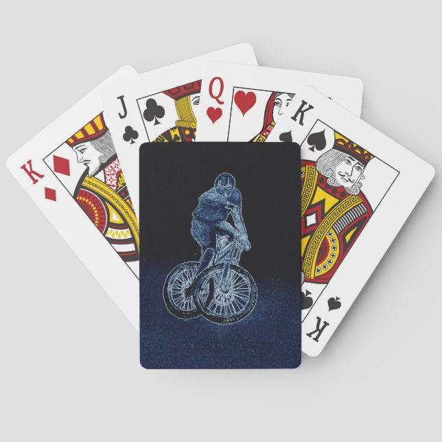 Mountain bike Llandegla mtb bmx Poker Cards (Back)
