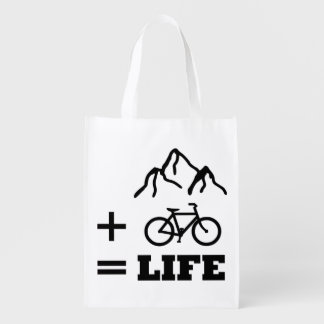 Mountain Bike Math Grocery Bag