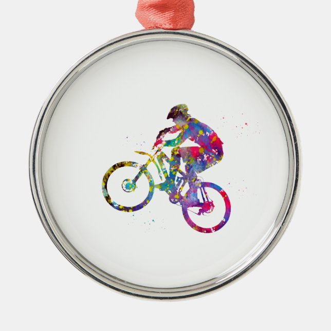 Mountain Bike Metal Ornament (Front)