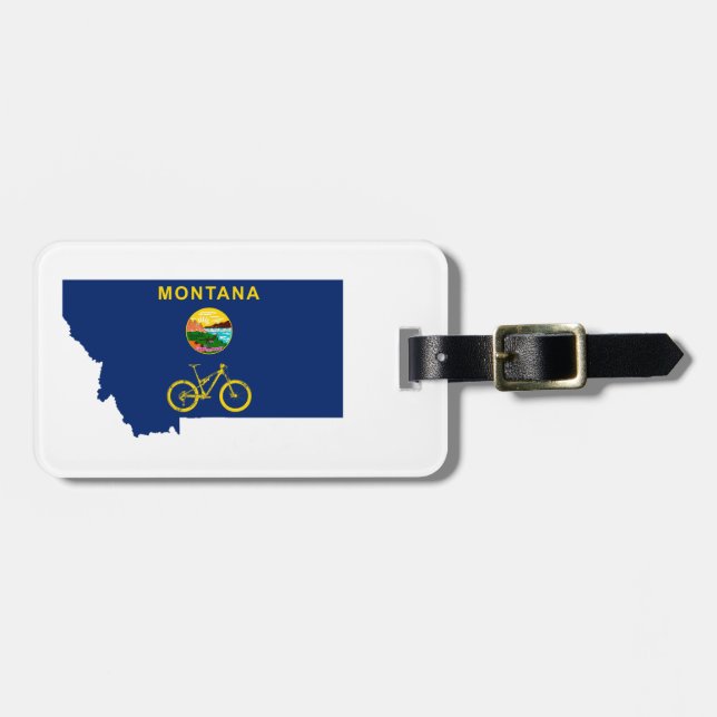 Mountain Bike Montana Luggage Tag (Front Horizontal)