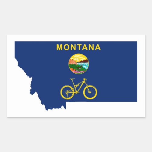 Mountain Bike Montana Rectangular Sticker
